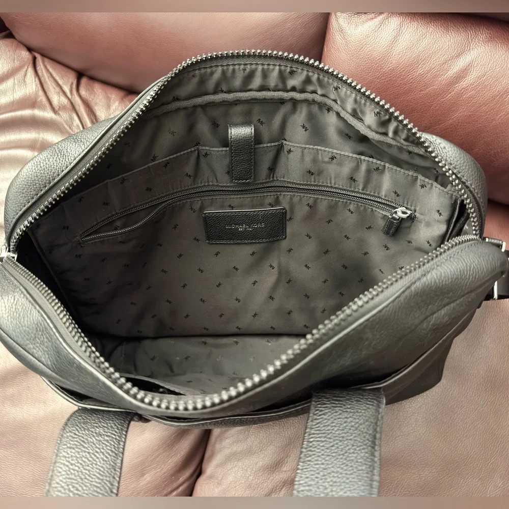 Michael Kors Men’s Cooper Large Leather Briefcase - Black - Picture 5 of 14